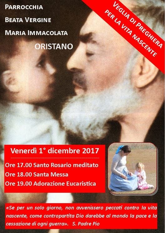 Veglia di Preghiera per la vita nascente