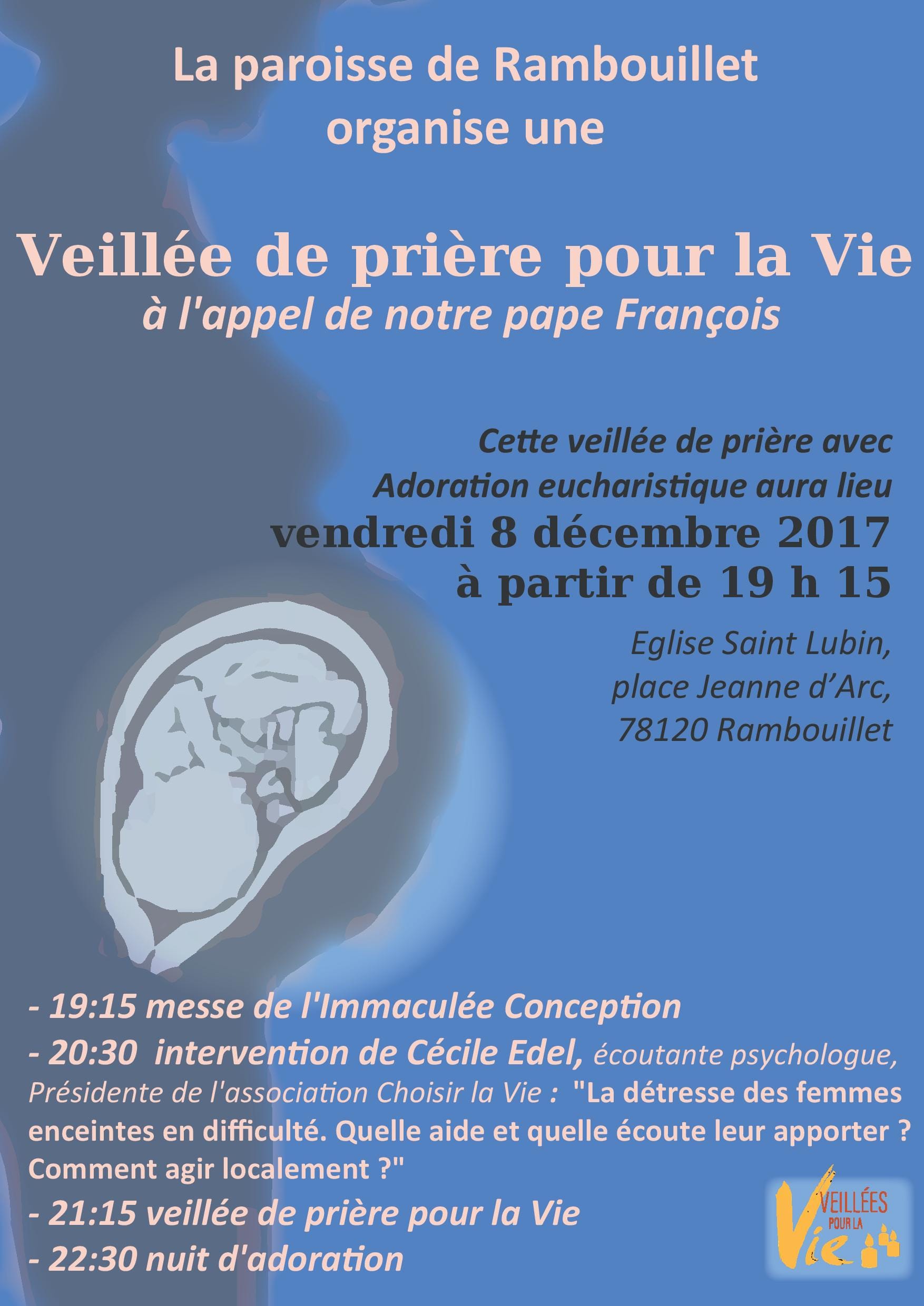 Veillée pour la Vie à Rambouillet