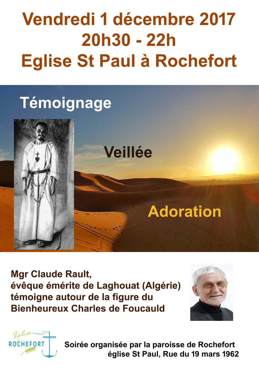 Veillée de témoignage et adoration -paroisse Saint Paul de Rochefort (17300)