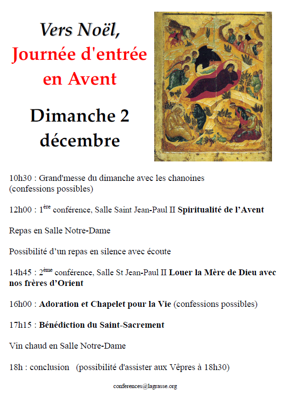 Journée d'entrée en Avent à l'abbaye de Lagrasse