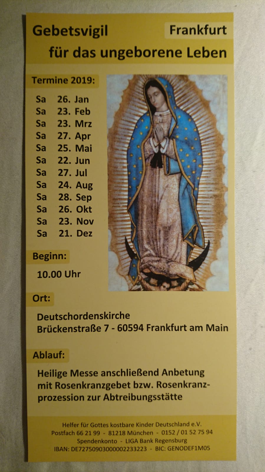 Gebetsvigil für das ungeborene Leben