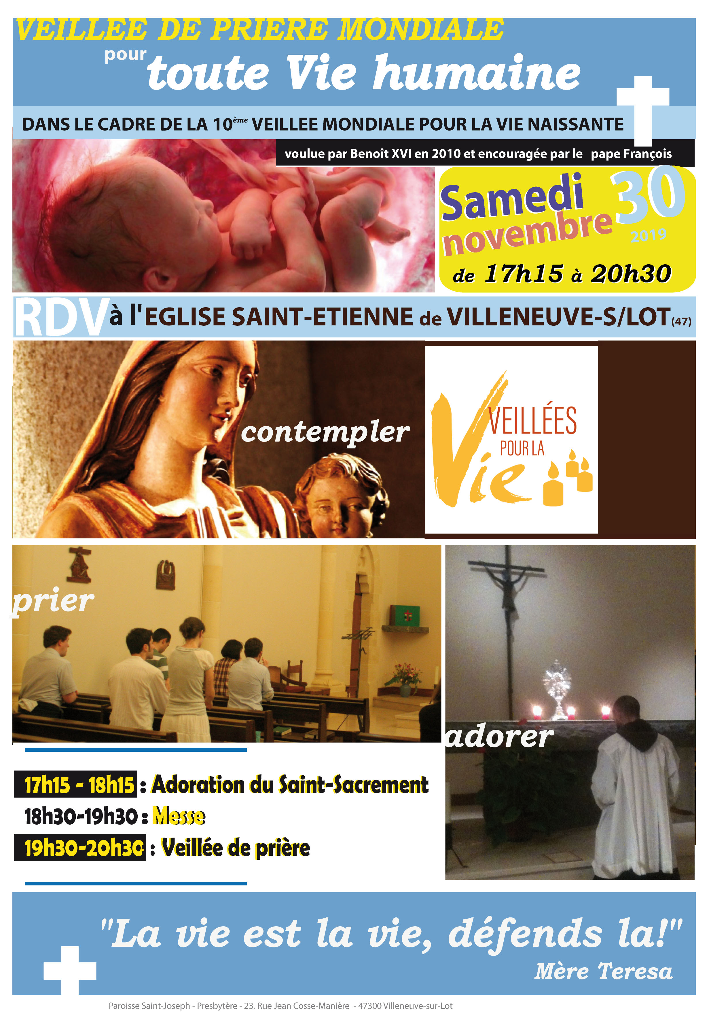 Veillée pour la Vie : "Parce que tu as du prix à mes yeux..."
