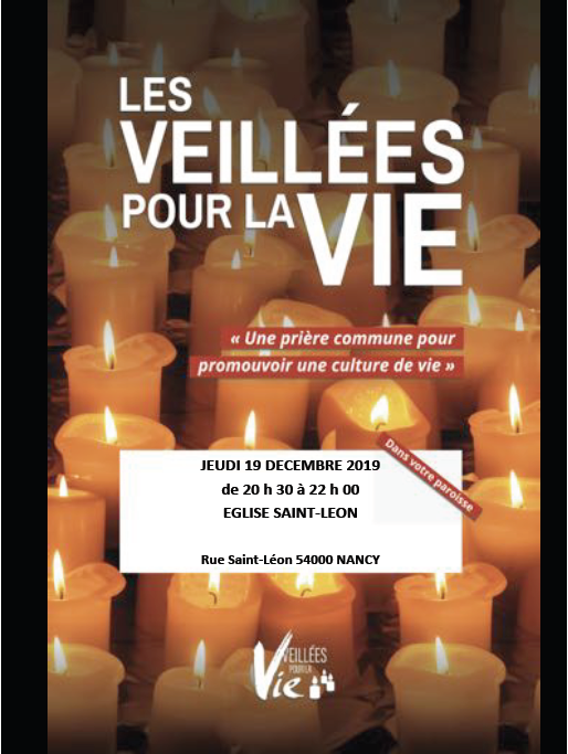 Veillée pour la Vie Nancy, Avent 2019