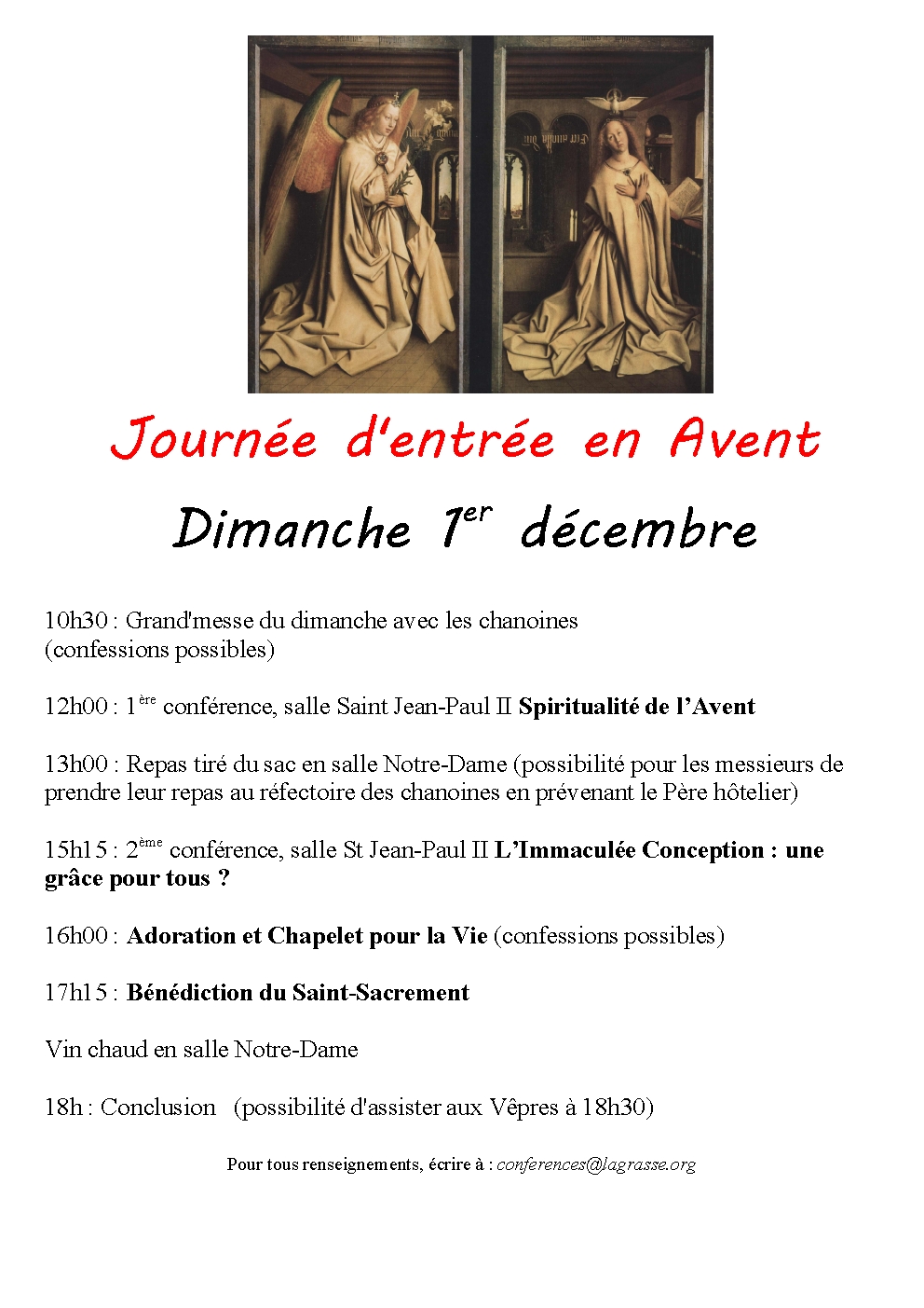 Journée d'entrée en Avent