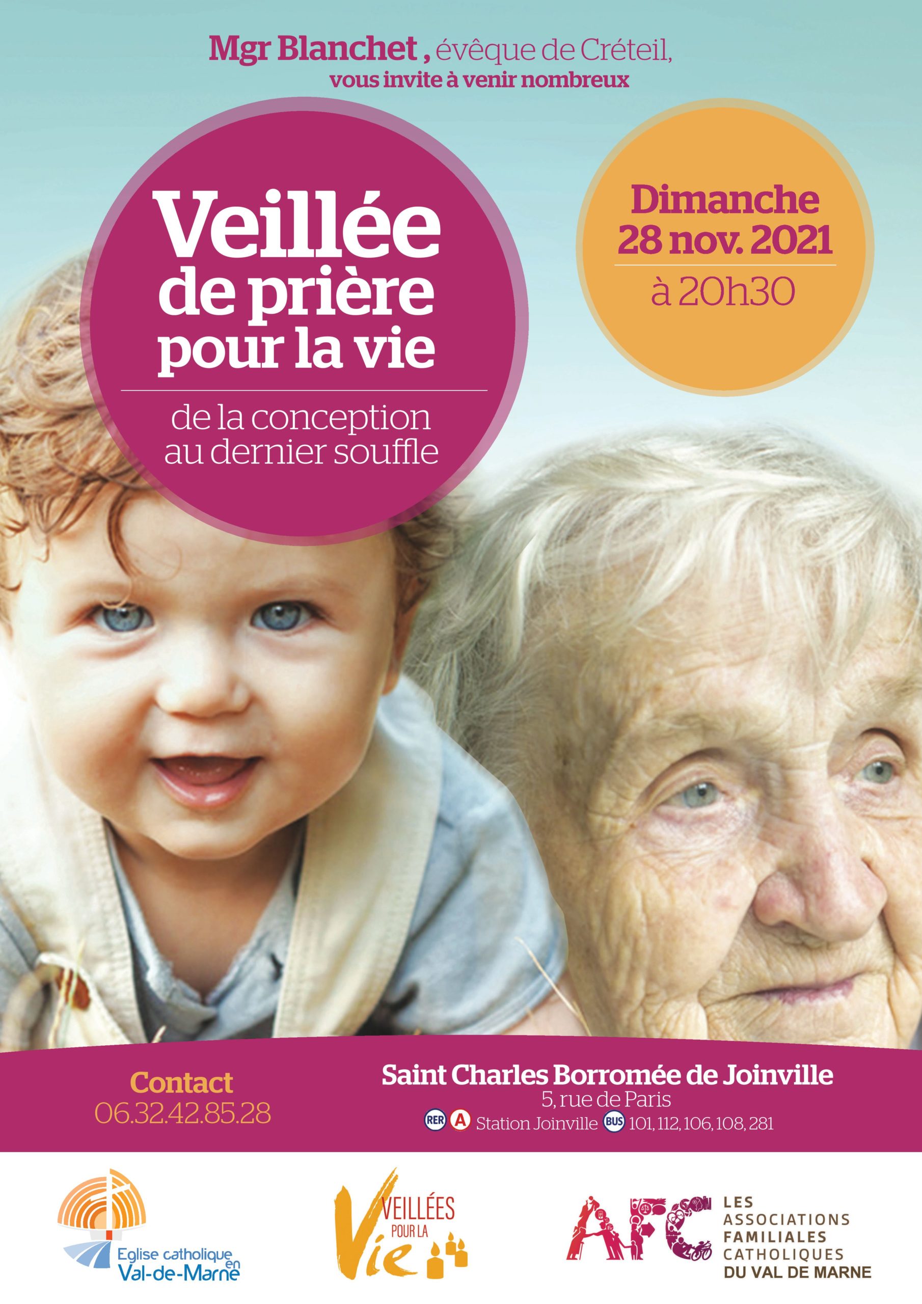 Veillée de prière diocésaine pour la vie de la conception au dernier souffle à Saint Charles de Joinville