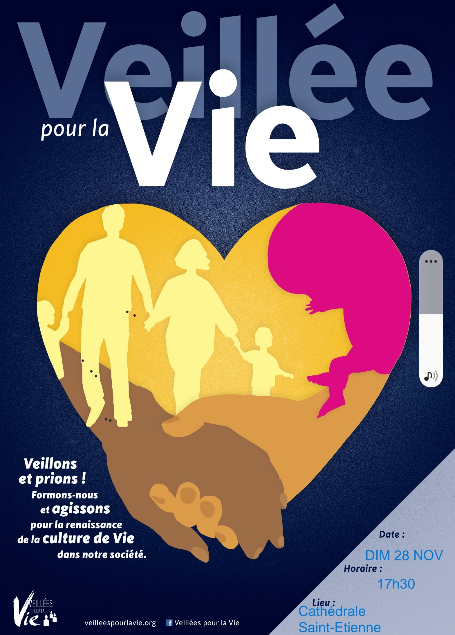 Veillee pour la vie à Auxerre