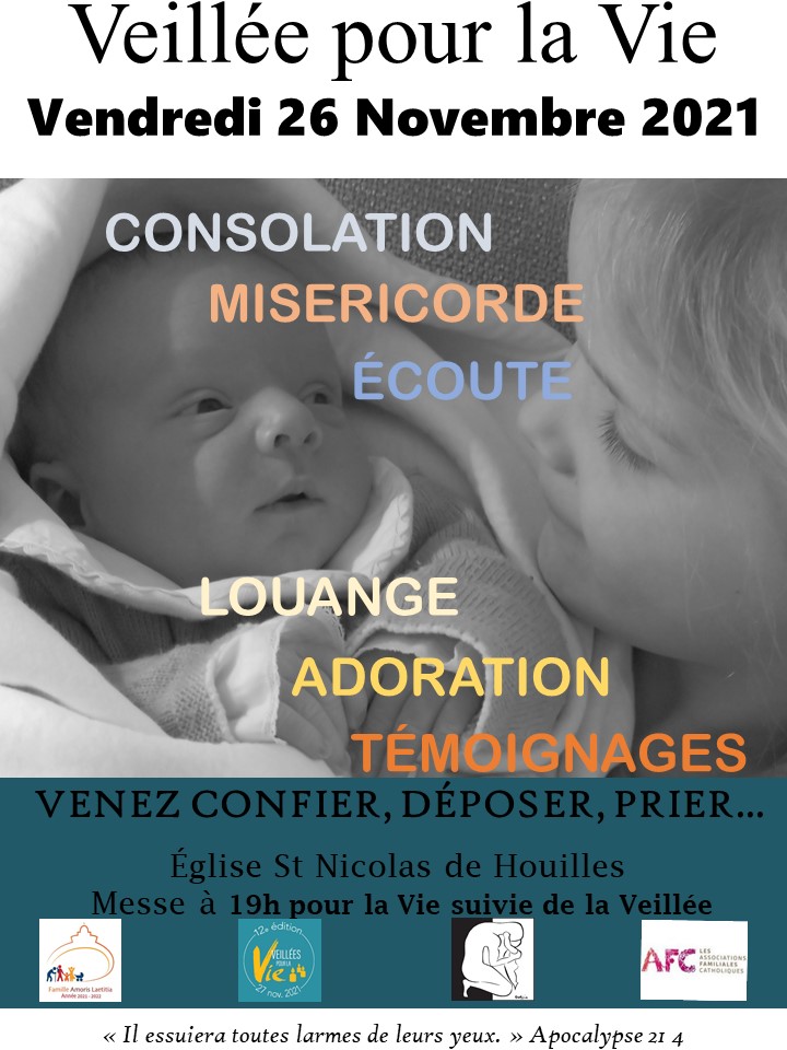 veillée pour la Vie paroisse St Nicolas de Houilles-Carrières