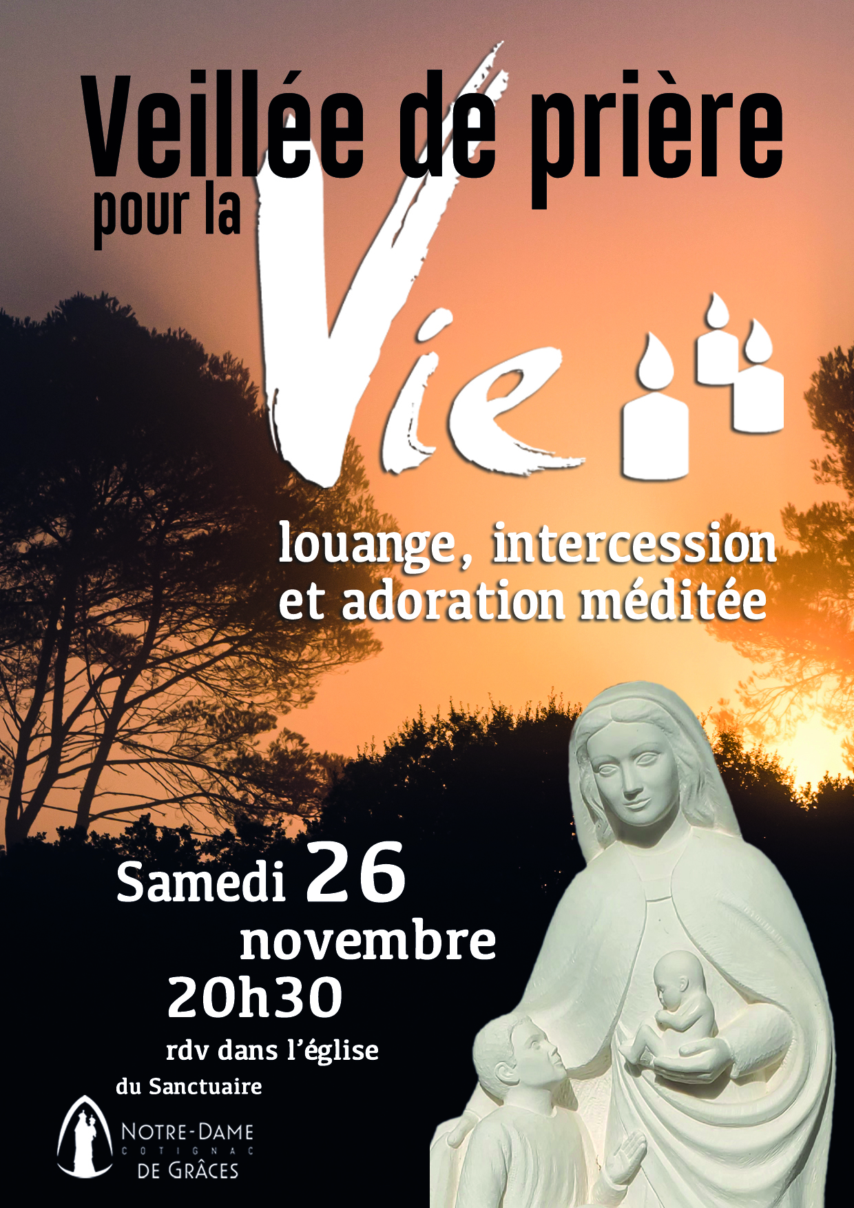 Veillée pour la vie à Cotignac