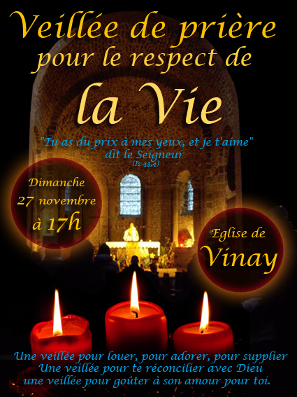 Adoration et chapelet, église Saint Barthélémy à Vinay.