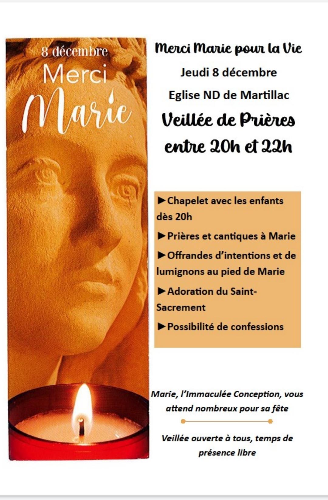 Merci Marie pour la Vie en église de Martillac
