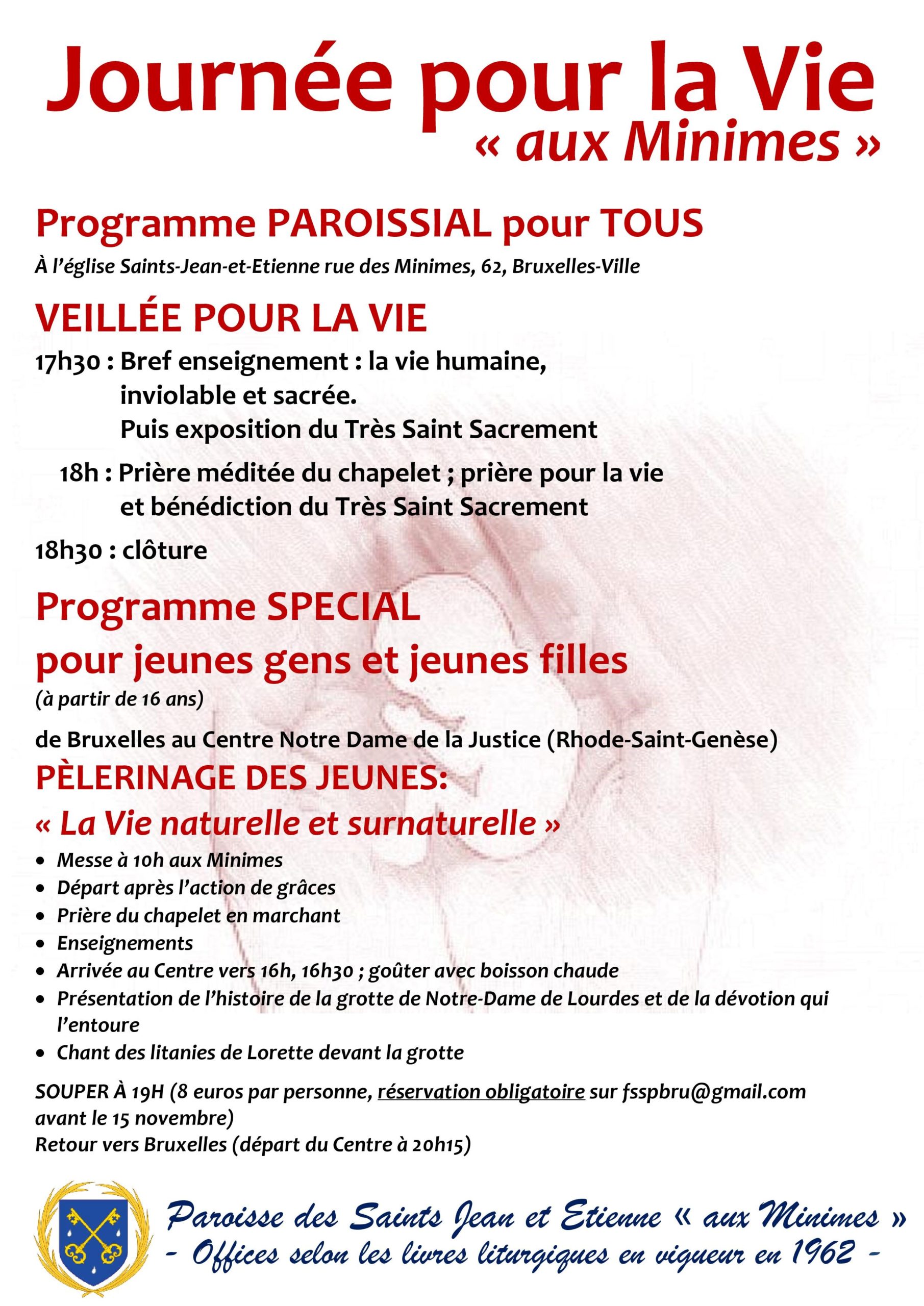 Veillée pour la Vie "aux Minimes" (Bruxelles)