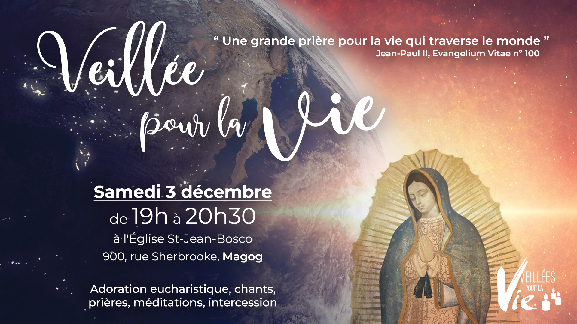 Veillée pour la vie - Église St-Jean-Bosco, Magog