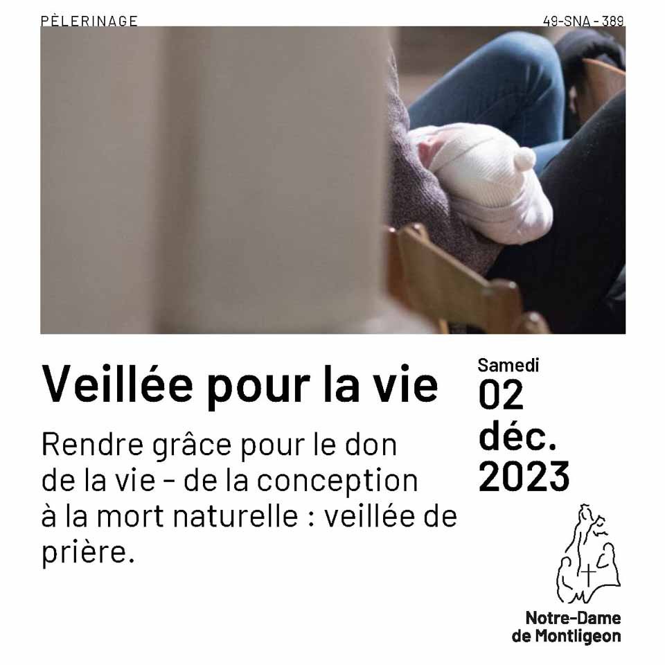 Veillée pour la vie à Montligeon