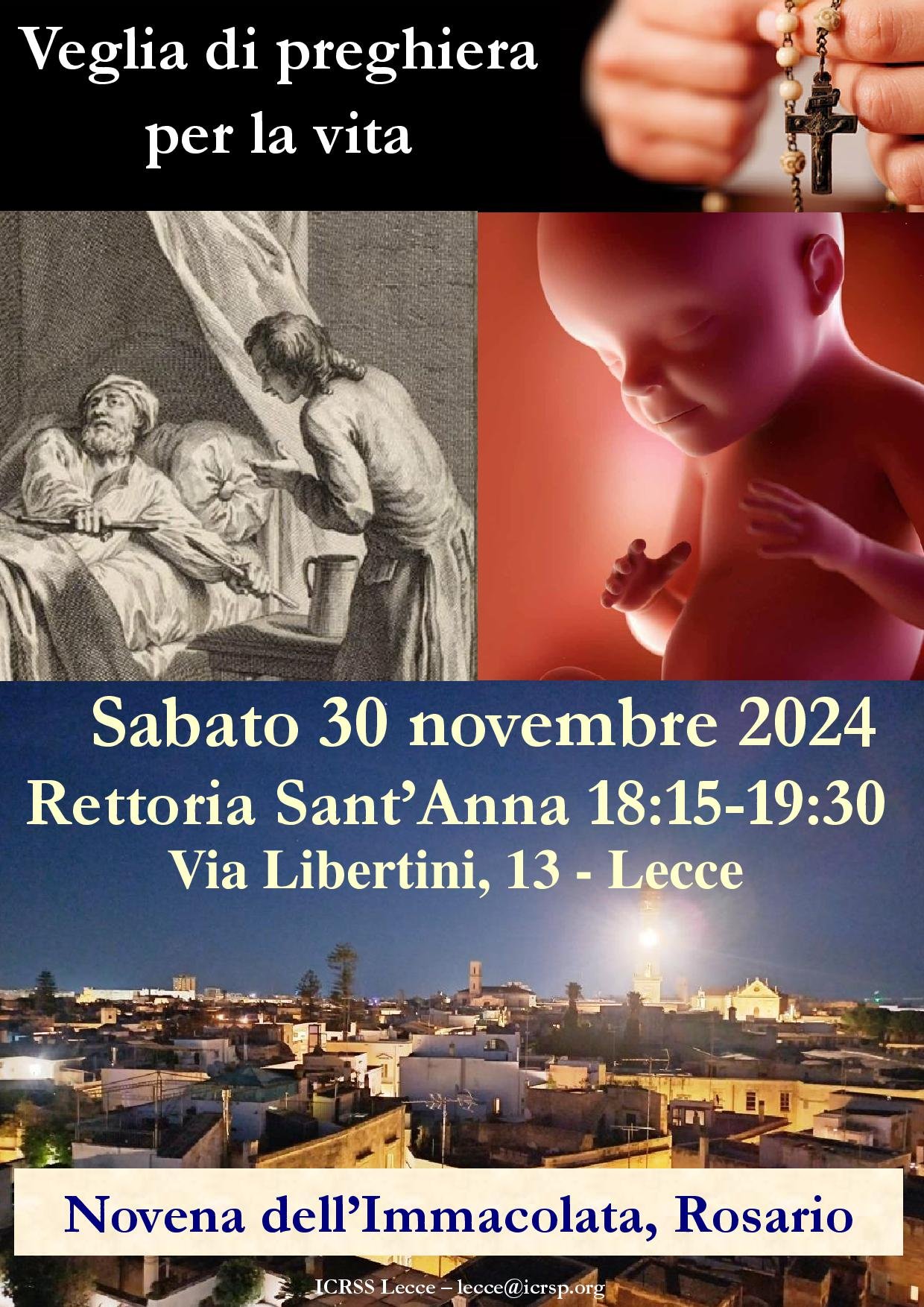 Veillée de prière pour la Vie / Veglia di preghiera per la Vita