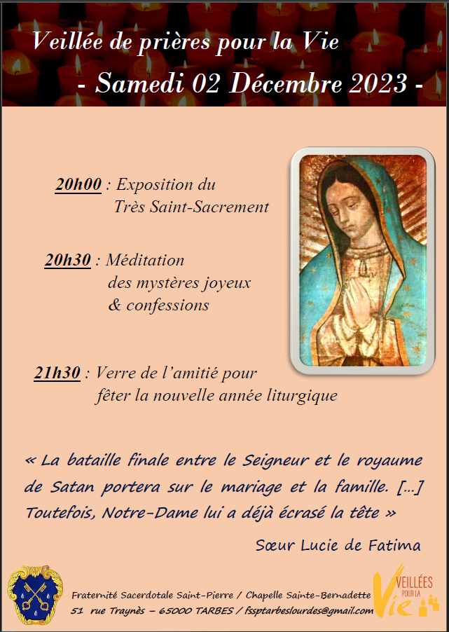 Veillée de prières pour la Vie !