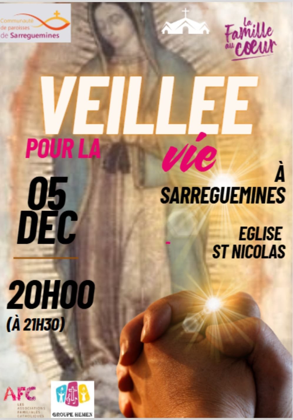 Veillée de louange et prière pour la vie