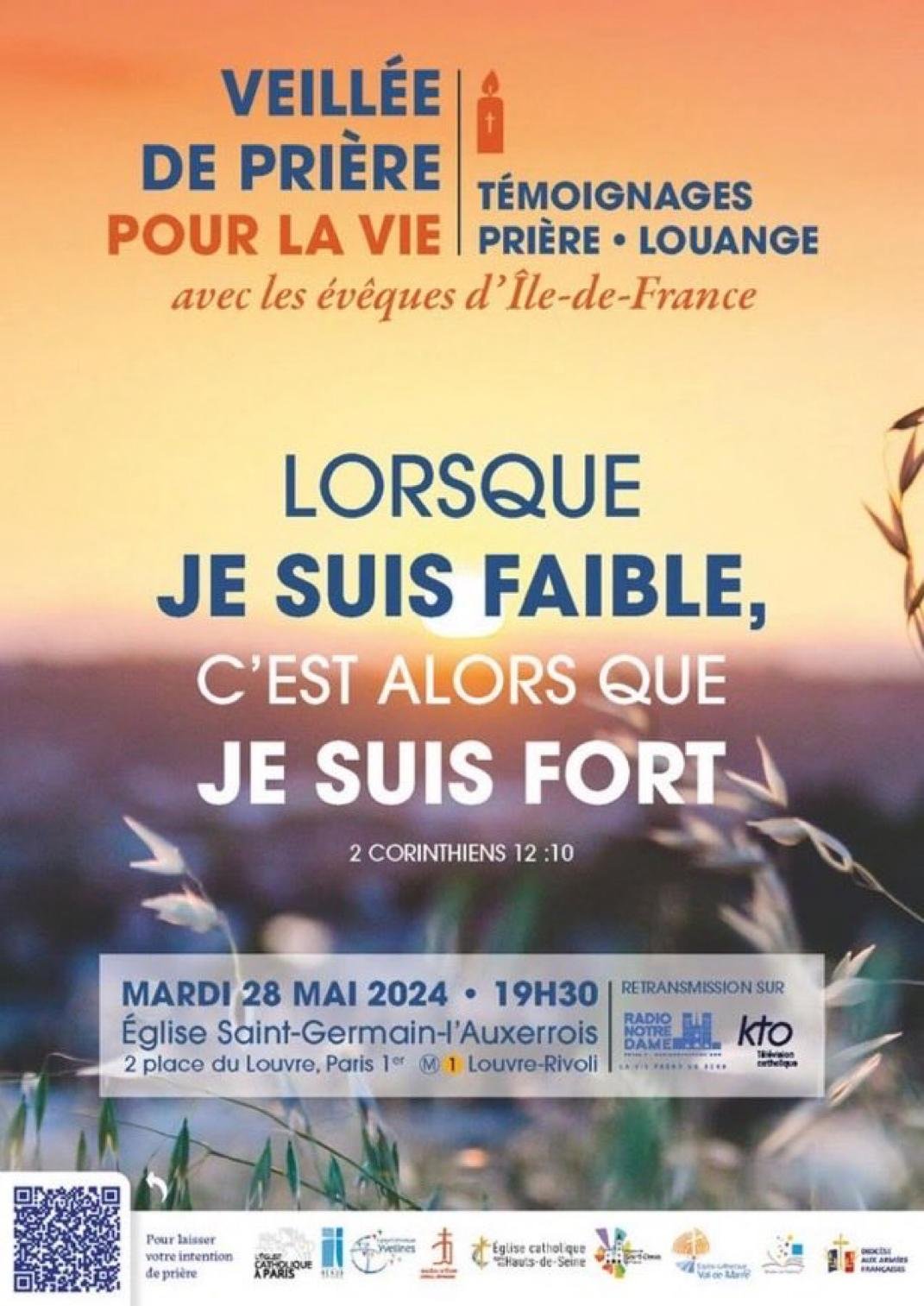 Lorsque je suis faible, c'est alors que je suis fort