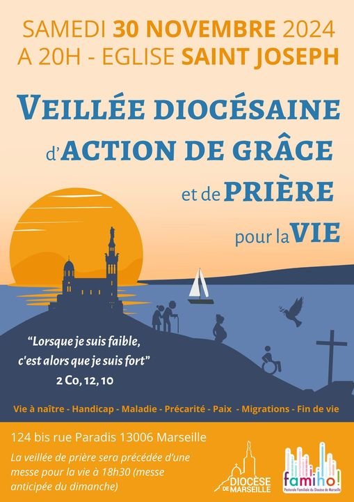 Veillée d'action de grâce et de prière pour la vie